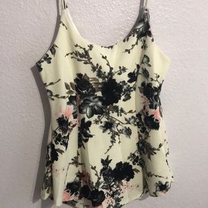 strap shirt with flowers